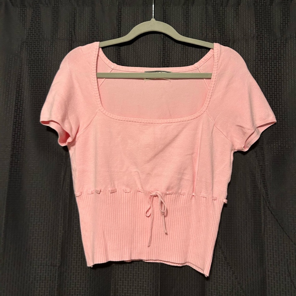 Kimchi Blue X Urban Outfitters Edison Cap Sleeve Sweater Baby Pink Women’s XL